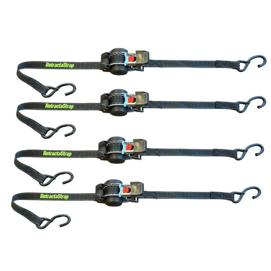 Retractastrap The OG - Retractable Ratchet Straps - Quad Pack 4 x 3m x 25mm