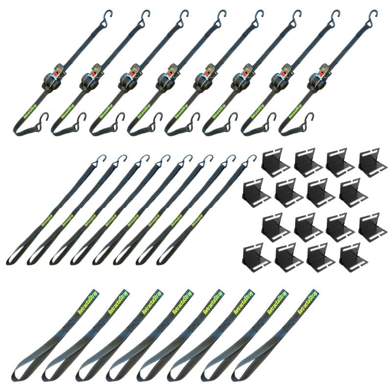 Retractastrap The Courier Pack 40 piece Retractable Ratchet Strap Bundle