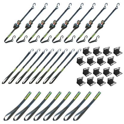 Retractastrap The Courier Pack 40 piece Retractable Ratchet Strap Bundle