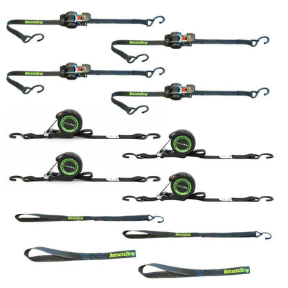 Retractastrap The Mega Mix Pack 12 piece Retractable strap bundle
