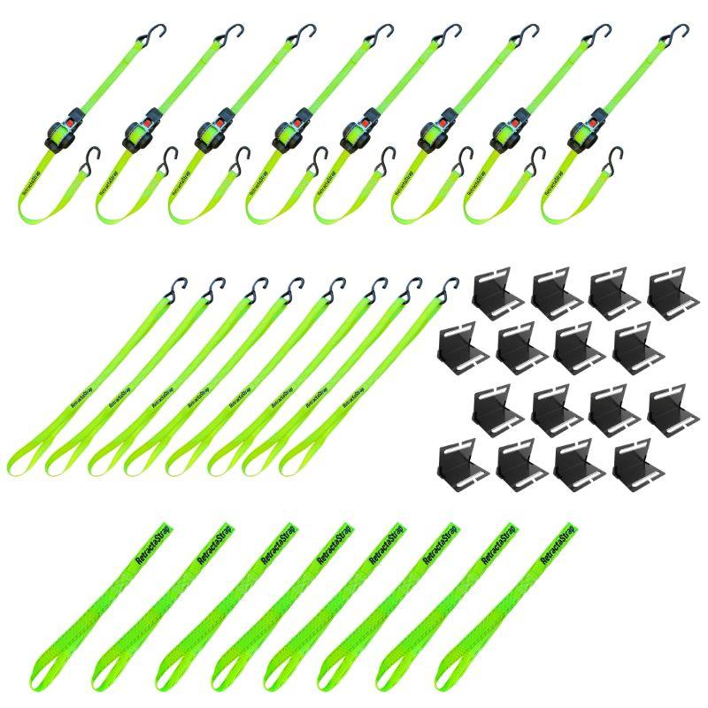 Retractastrap The Courier Pack 40 piece Retractable Ratchet Strap Bundle