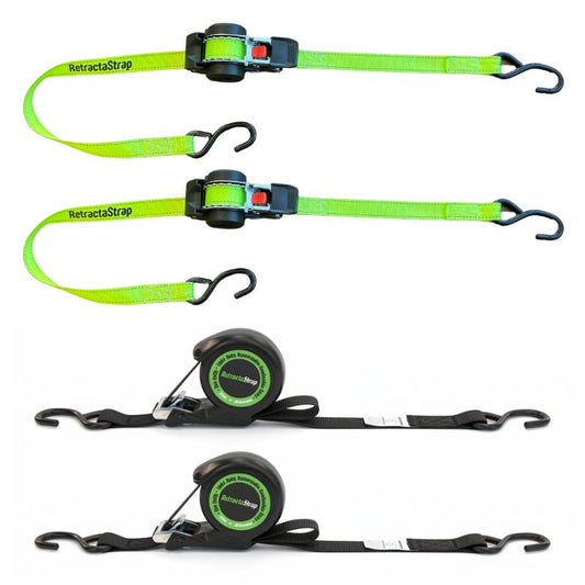 Retractastrap The Mix Pack - 2 x The OG and 2 x The Daily retractable ratchet straps quad pack